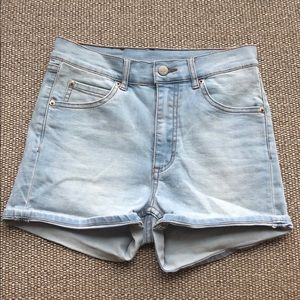 High rise denim shorts by Cheap Monday
